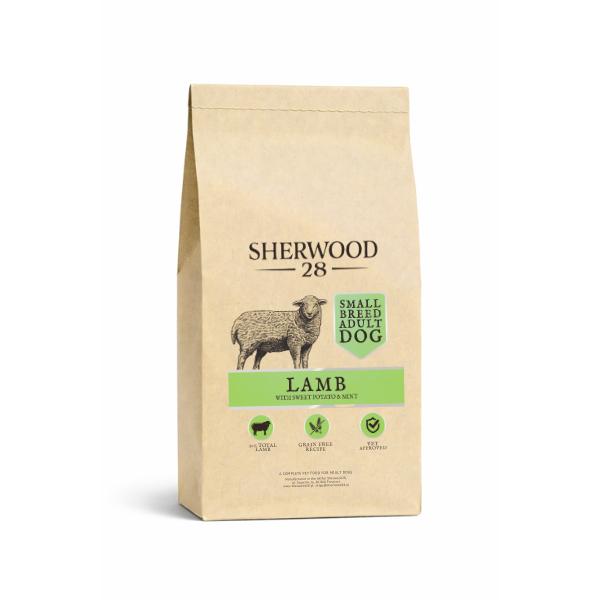 Bezzbożowa karma dla psa rasa mała 50% jagnięcina z warzywami Sherwood28