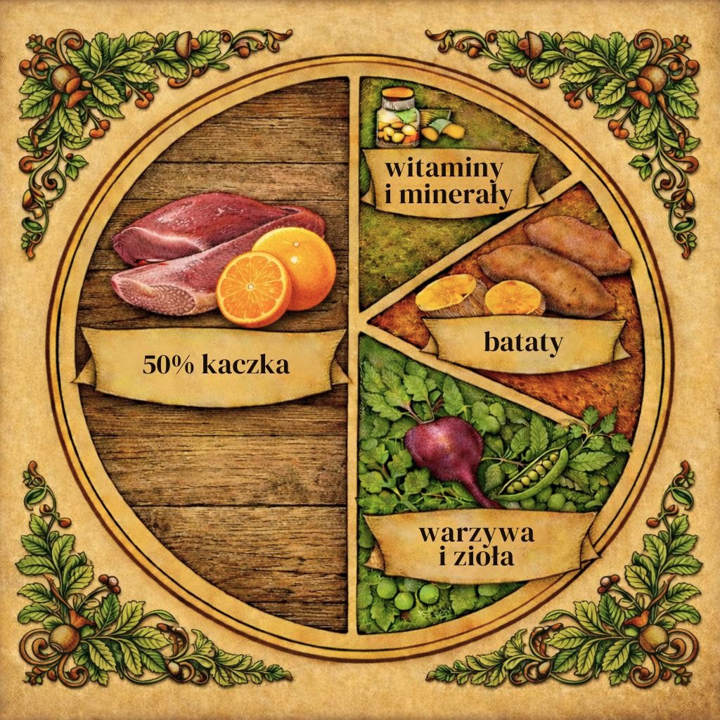 Skład karmy dla psa kaczka – hipoalergiczna bezzbożowa premium Sherwood28