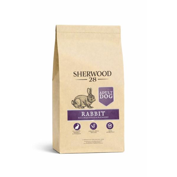 Bezzbożowa karma dla psa 50% królik Sherwood28