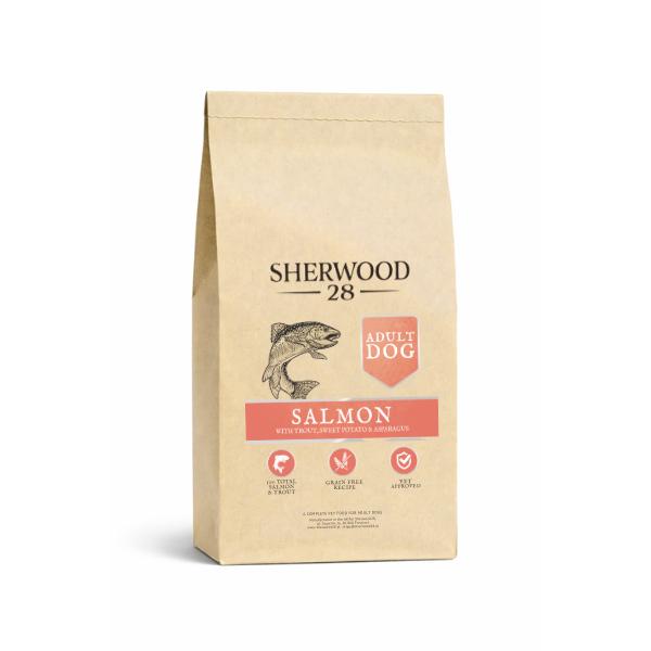 Bezzbożowa karma dla psa z łososoia Sherwood28