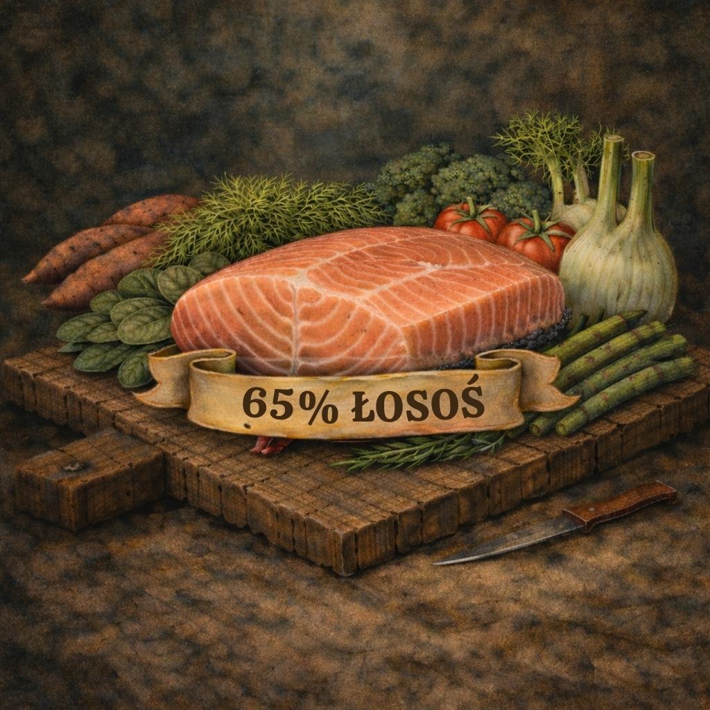 Skład karmy dla psa ze strony www.sherwood28.pl