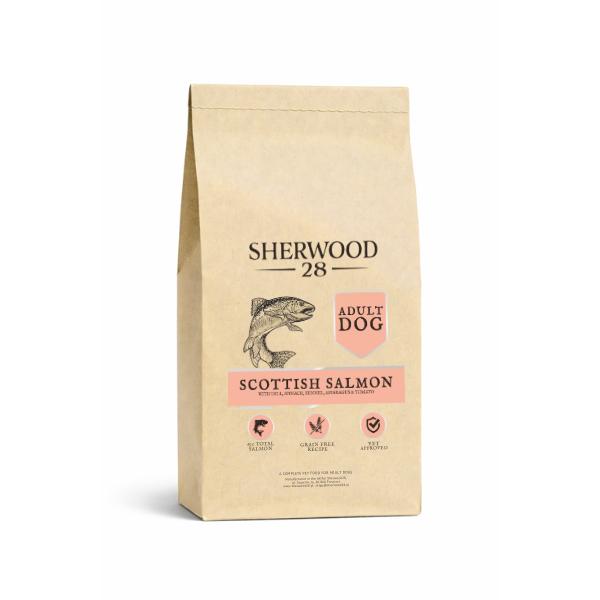 Bezzbożowa karma dla psa 65% łosoś Sherwood28