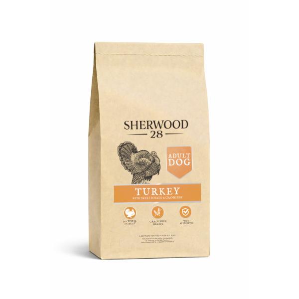 Bezzbożowa hipoalergiczna karma dla psa indyk Sherwood28