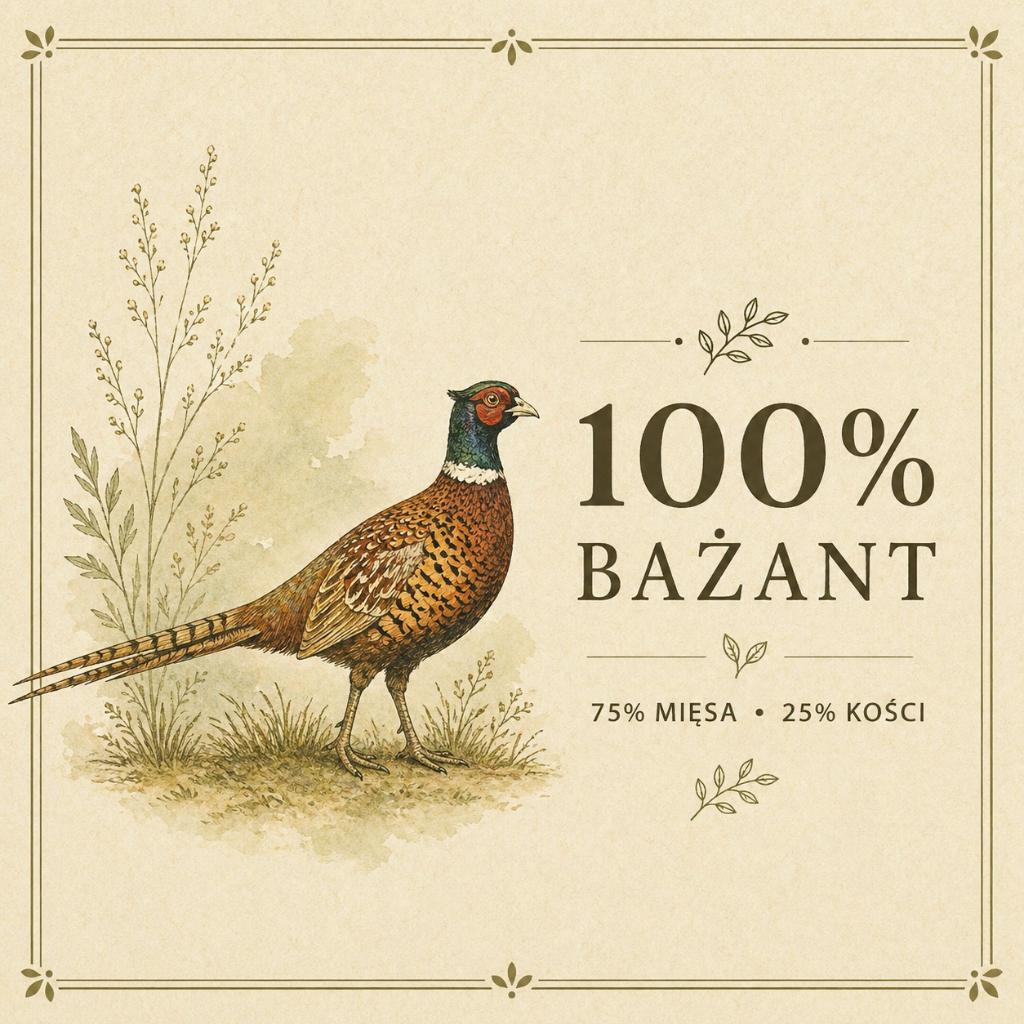 Naturalny przysmak dla psa z bazantem
